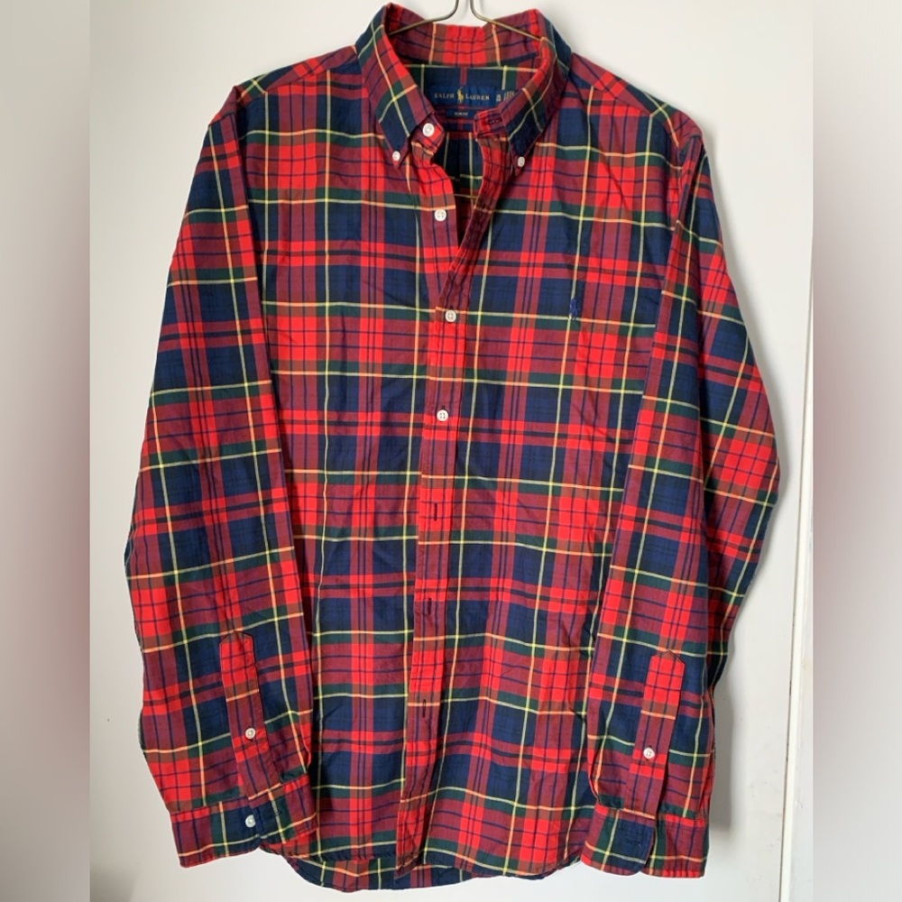 Polo Ralph Lauren Classic Red and Blue Plaid Men's Shirt